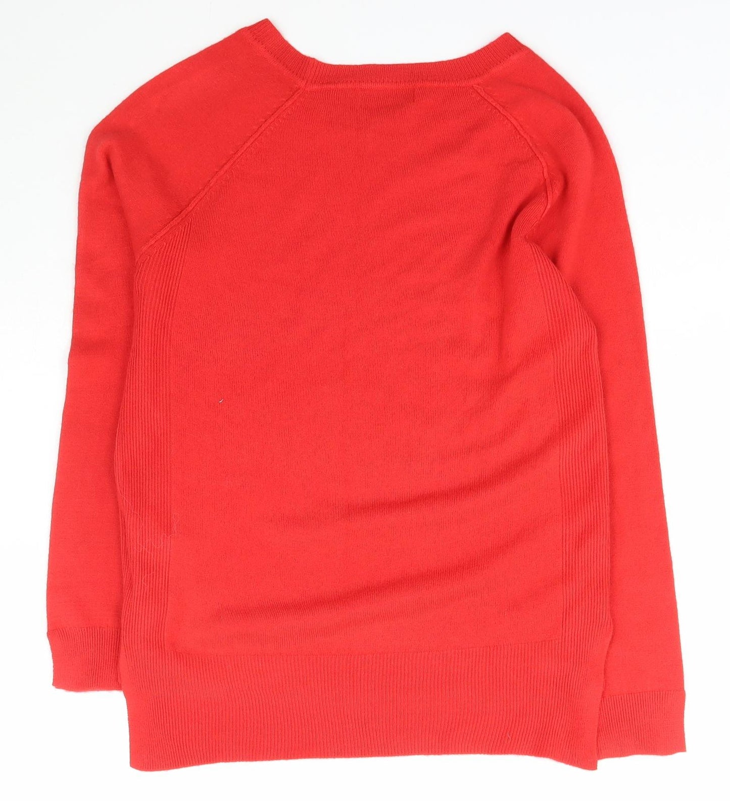 Primark Womens Red Collared  Acrylic Pullover Jumper Size S