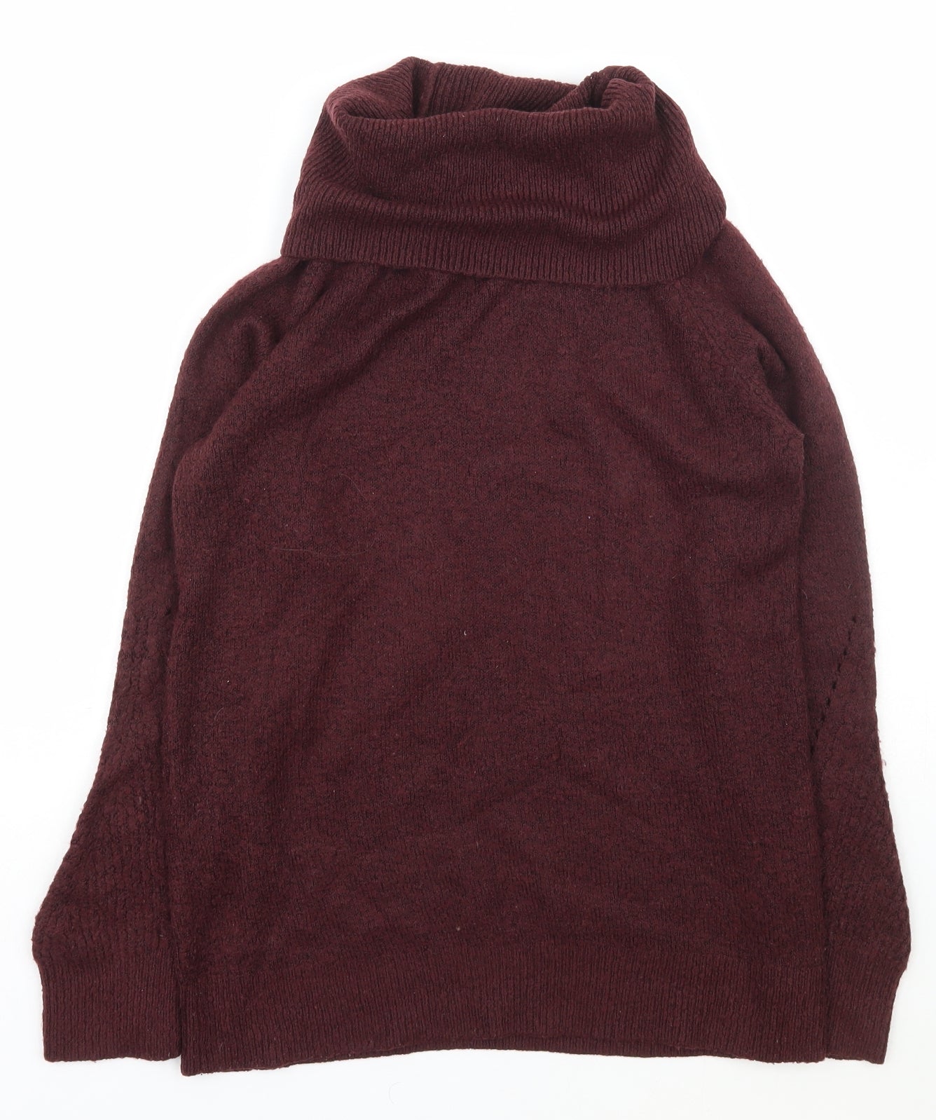 Dorothy Perkins Womens Purple Roll Neck  Acrylic Pullover Jumper Size 10