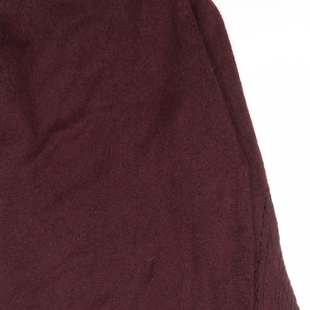 Dorothy Perkins Womens Purple Roll Neck  Acrylic Pullover Jumper Size 10