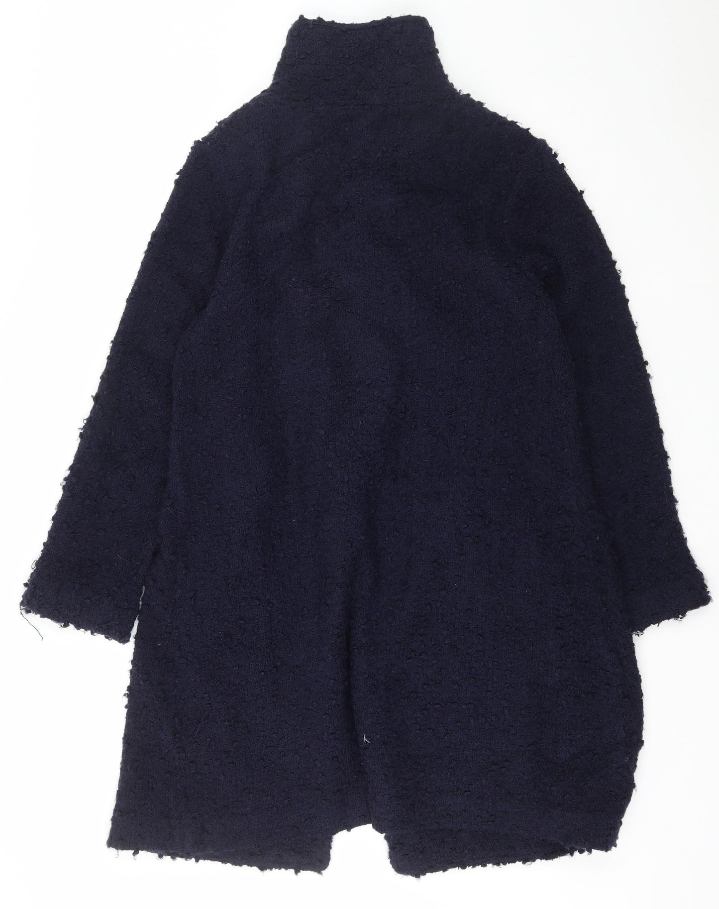 Phase Eight Womens Blue High Neck  Acrylic Cardigan Jumper Size 10