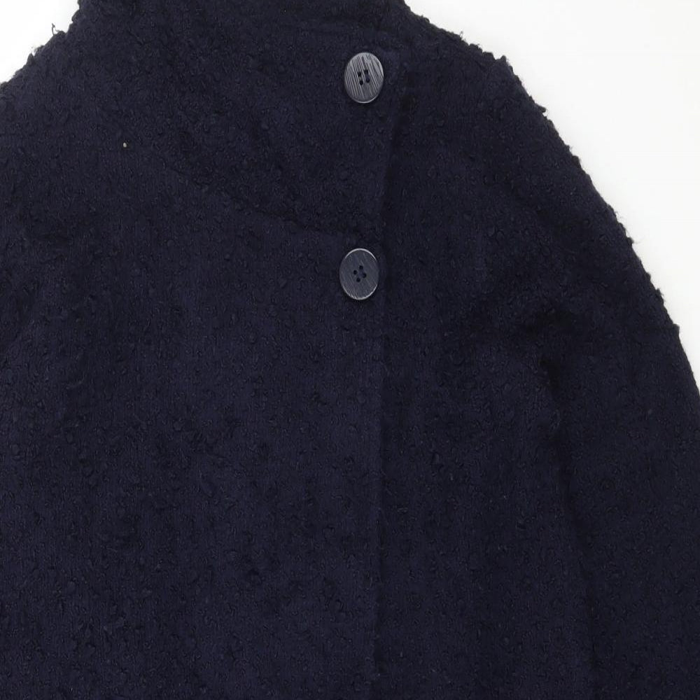 Phase Eight Womens Blue High Neck  Acrylic Cardigan Jumper Size 10
