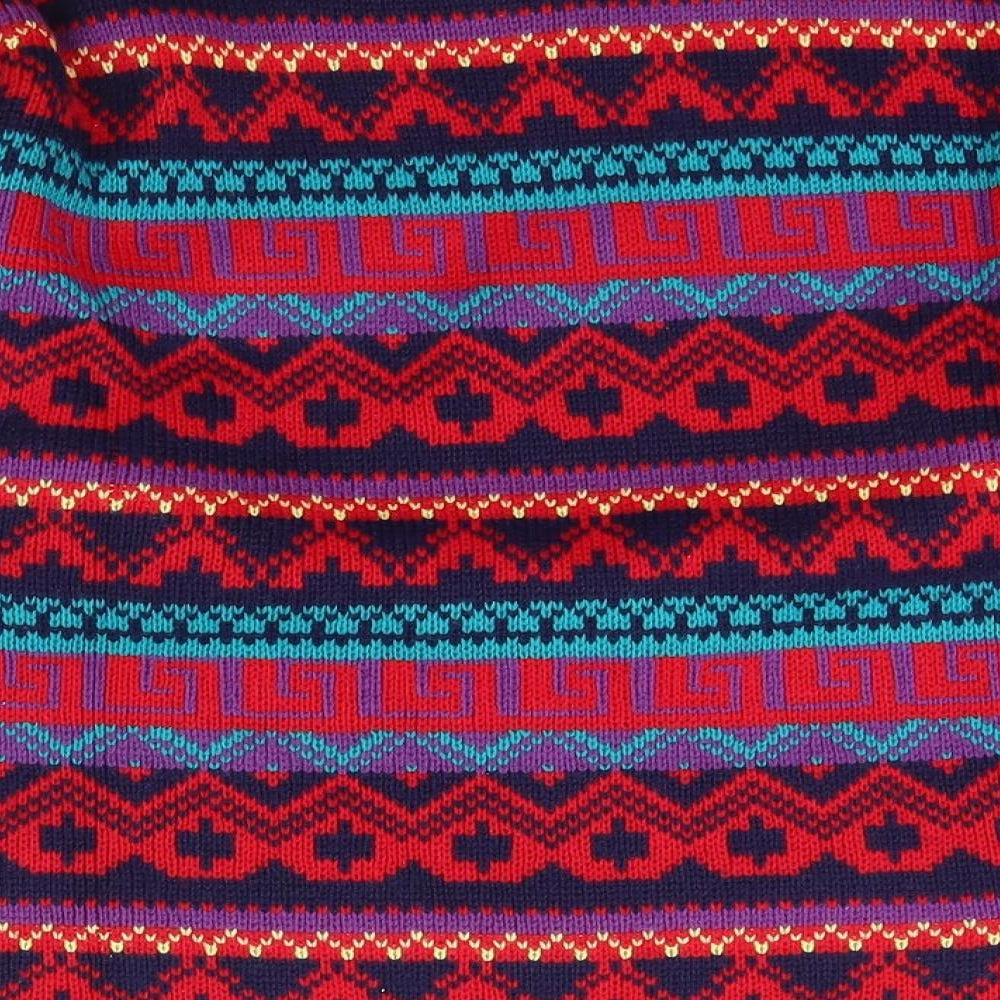 Dorothy Perkins Womens Multicoloured Crew Neck Geometric Acrylic Pullover Jumper Size 12