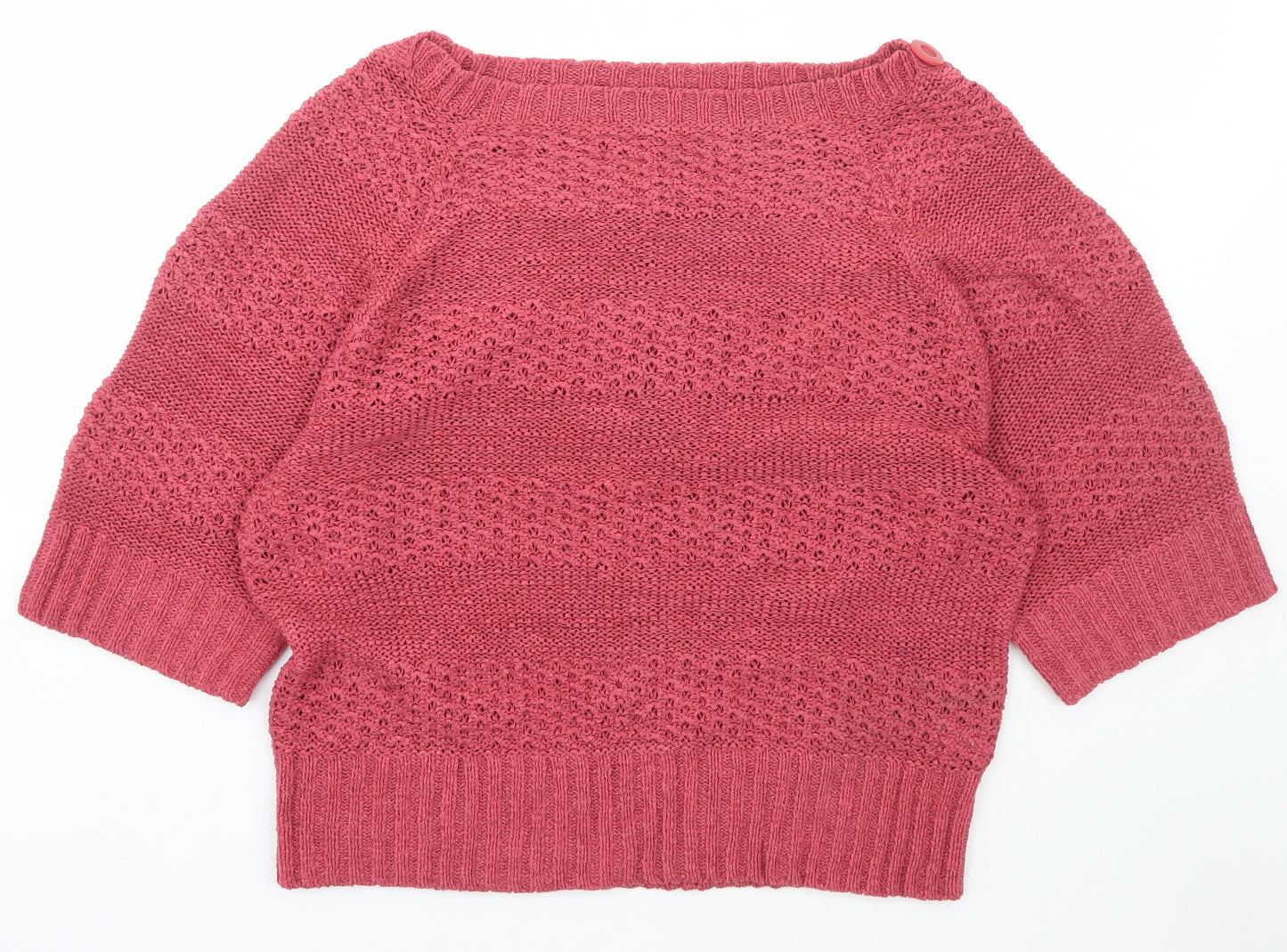 TU Womens Pink Boat Neck  Acrylic Pullover Jumper Size 18