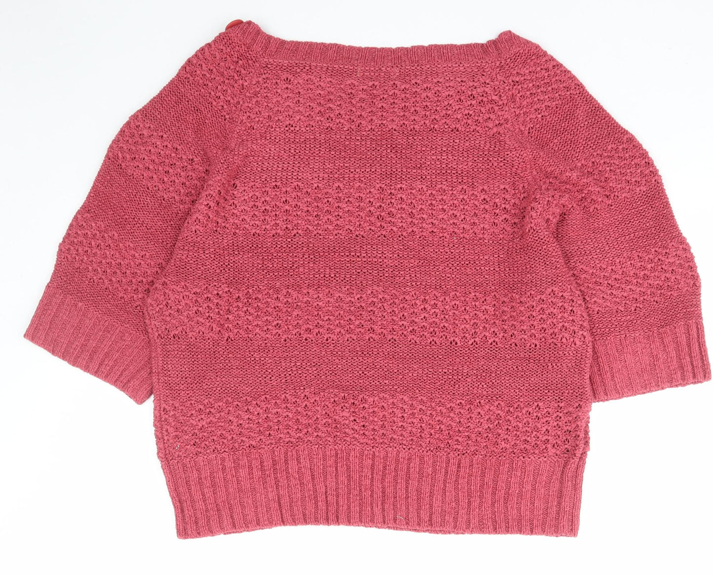 TU Womens Pink Boat Neck  Acrylic Pullover Jumper Size 18