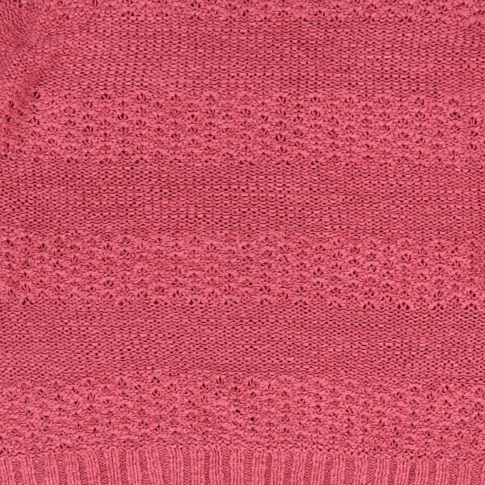TU Womens Pink Boat Neck  Acrylic Pullover Jumper Size 18