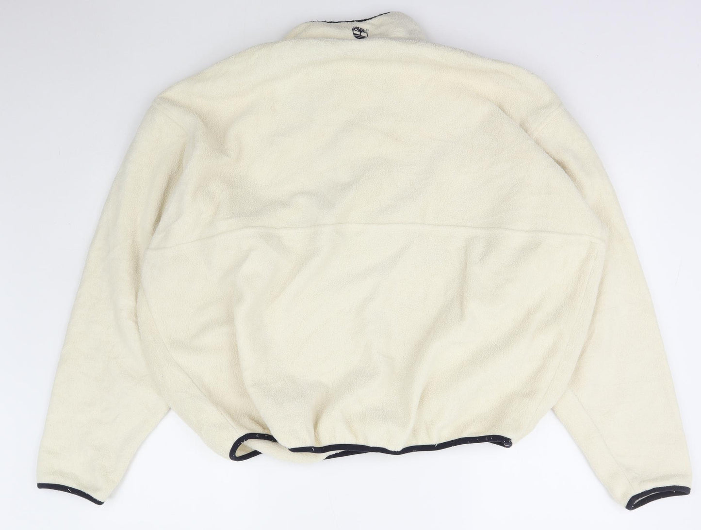 Timberland Womens Ivory High Neck  Polyester Pullover Jumper Size XL