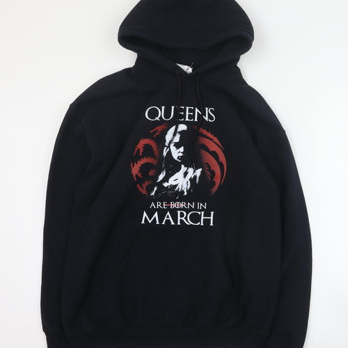Gildan Womens Black  Cotton Pullover Hoodie Size M  Pullover - Game of Thrones