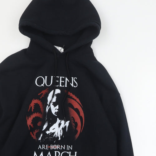 Gildan Womens Black  Cotton Pullover Hoodie Size M  Pullover - Game of Thrones
