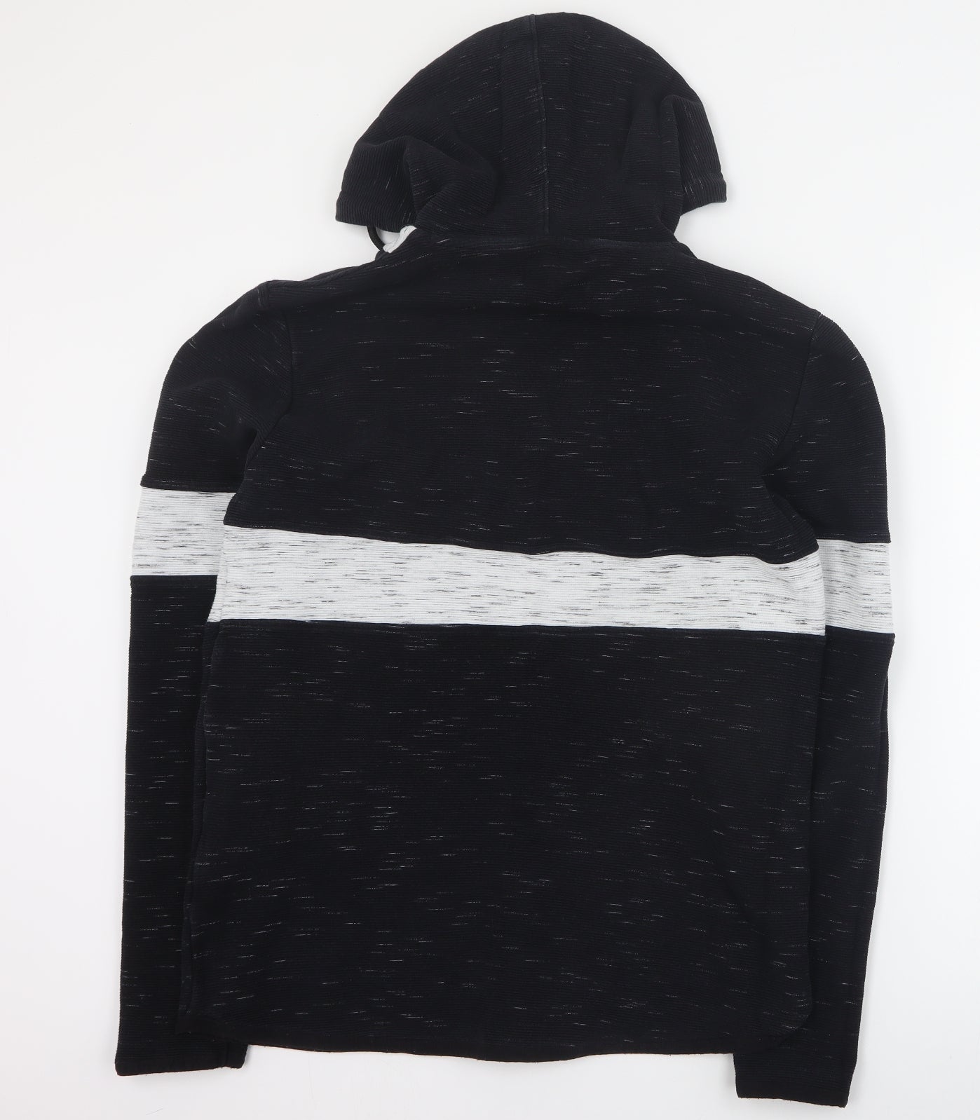 McKenzie Mens Black  Cotton Pullover Hoodie Size L