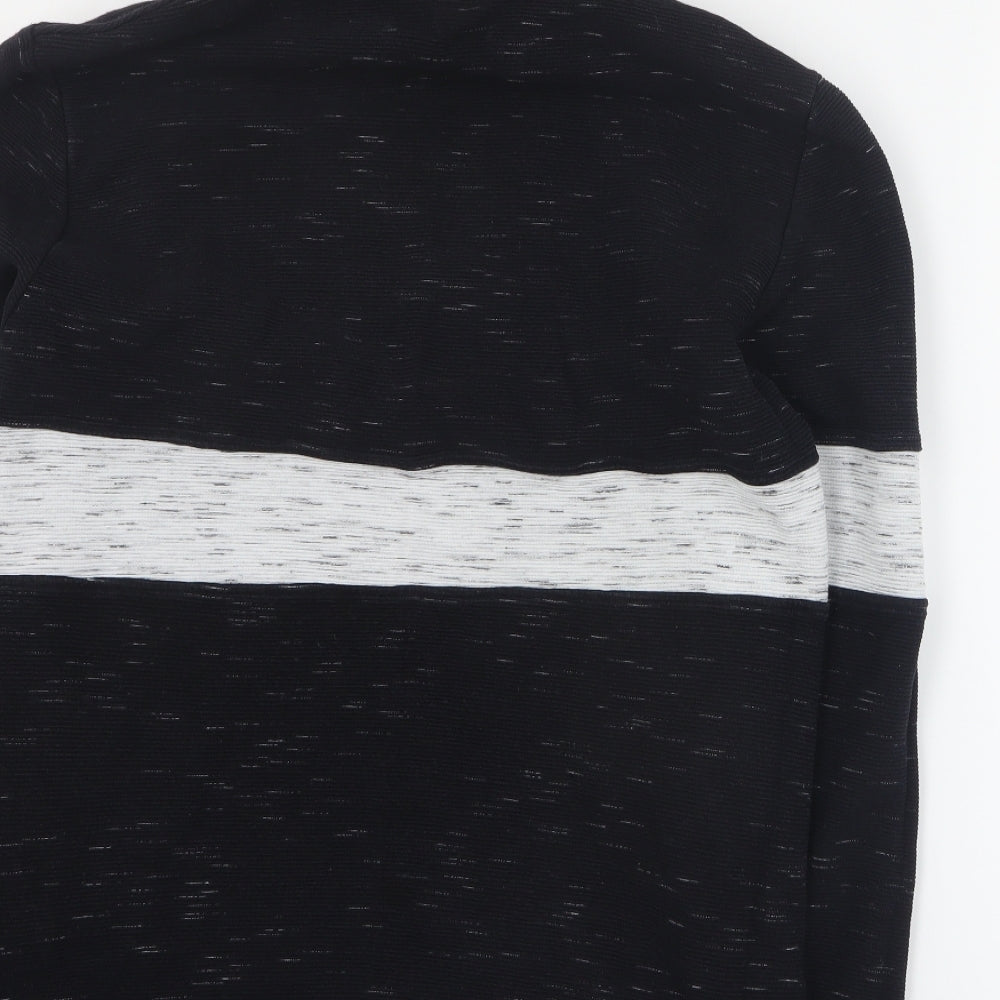 McKenzie Mens Black  Cotton Pullover Hoodie Size L