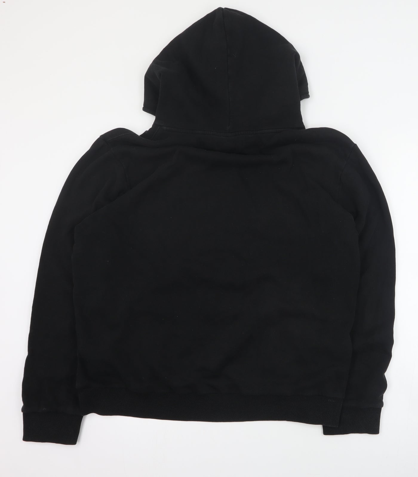 Reiss Mens Black  Cotton Pullover Hoodie Size XL