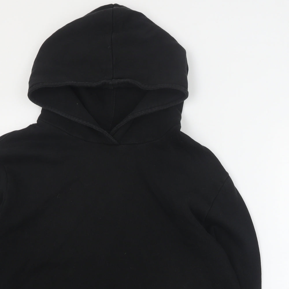 Reiss Mens Black  Cotton Pullover Hoodie Size XL