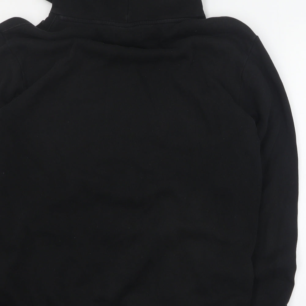 Reiss Mens Black  Cotton Pullover Hoodie Size XL
