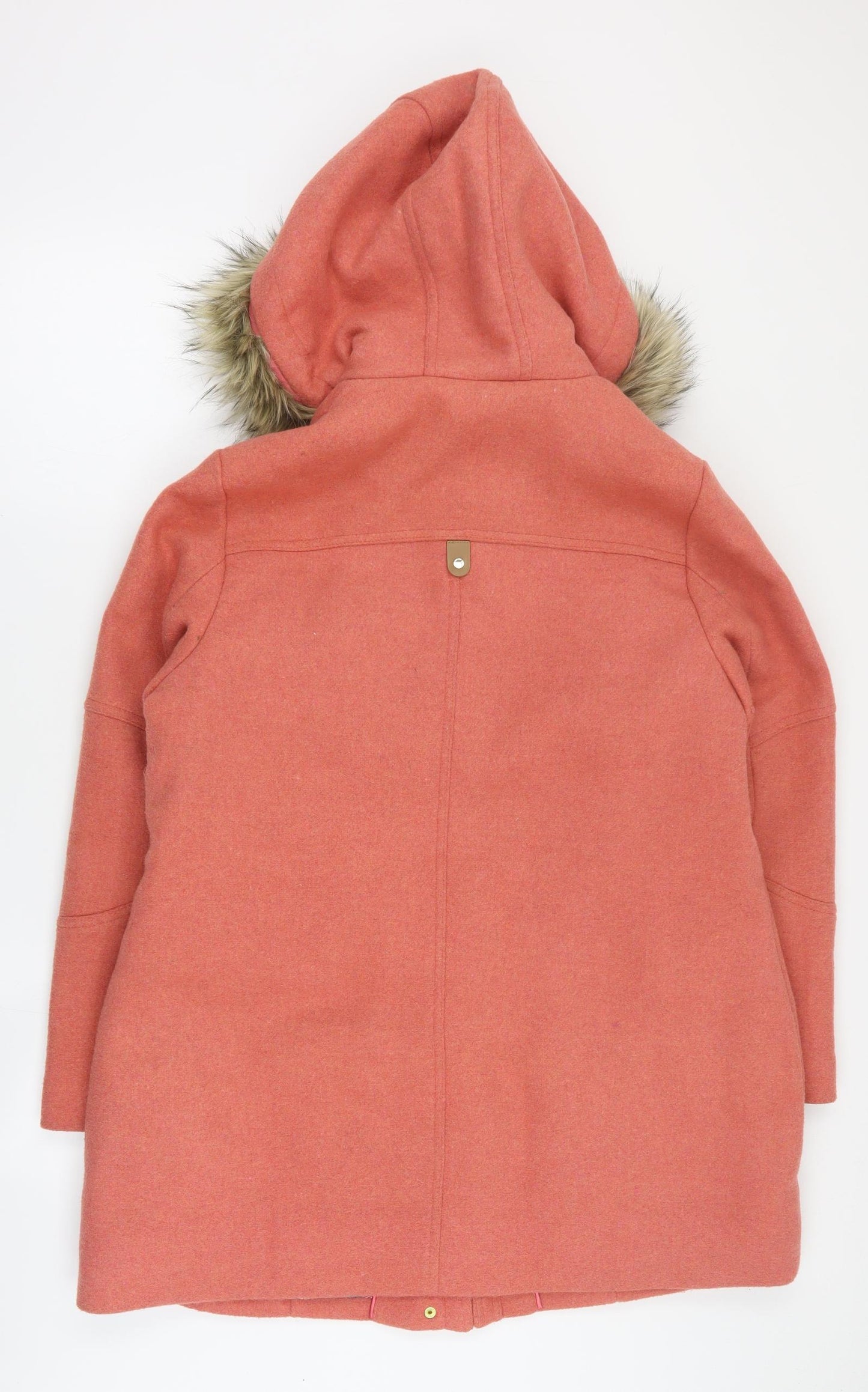 Marks and Spencer Womens Orange   Pea Coat Coat Size 18  Zip