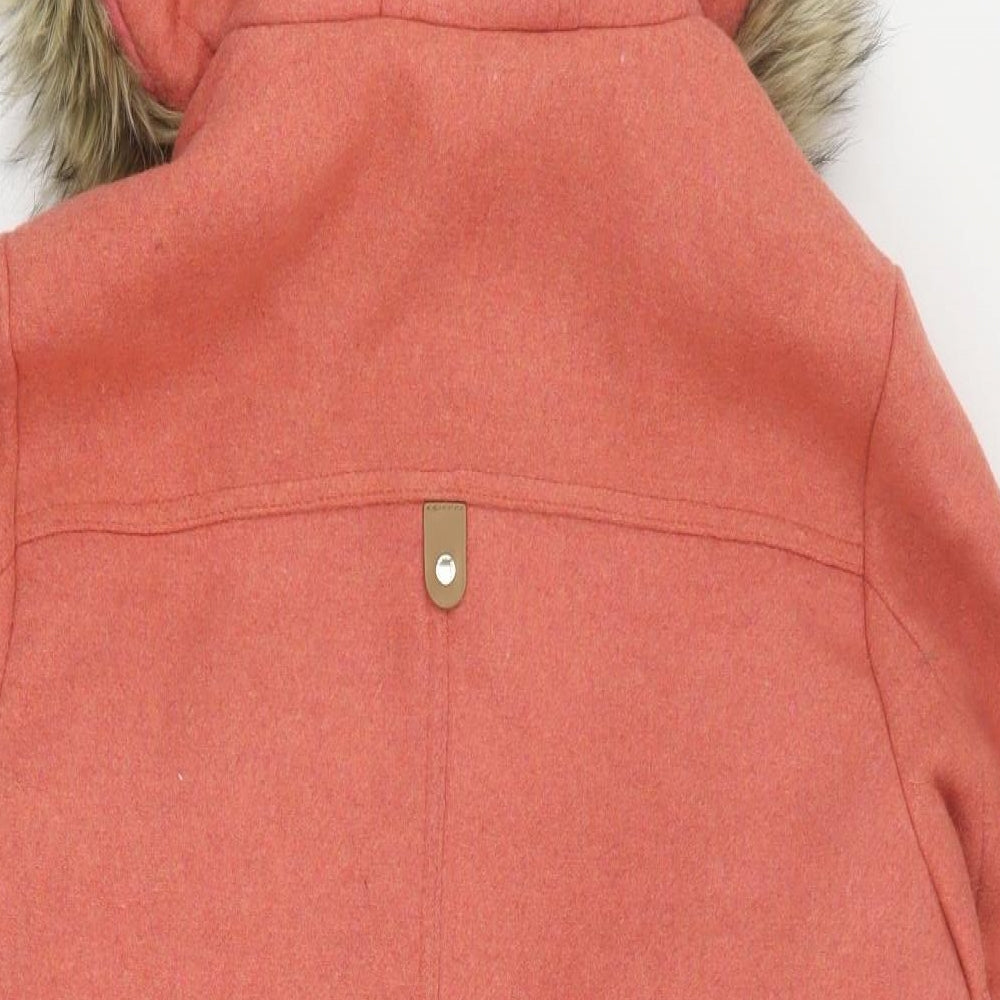 Marks and Spencer Womens Orange   Pea Coat Coat Size 18  Zip