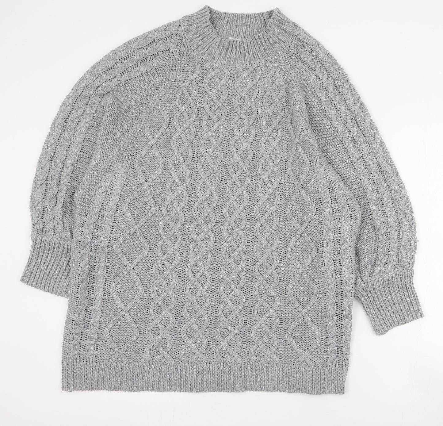 Pep&Co Womens Grey  Acrylic Jumper Dress  Size XL  Round Neck Pullover