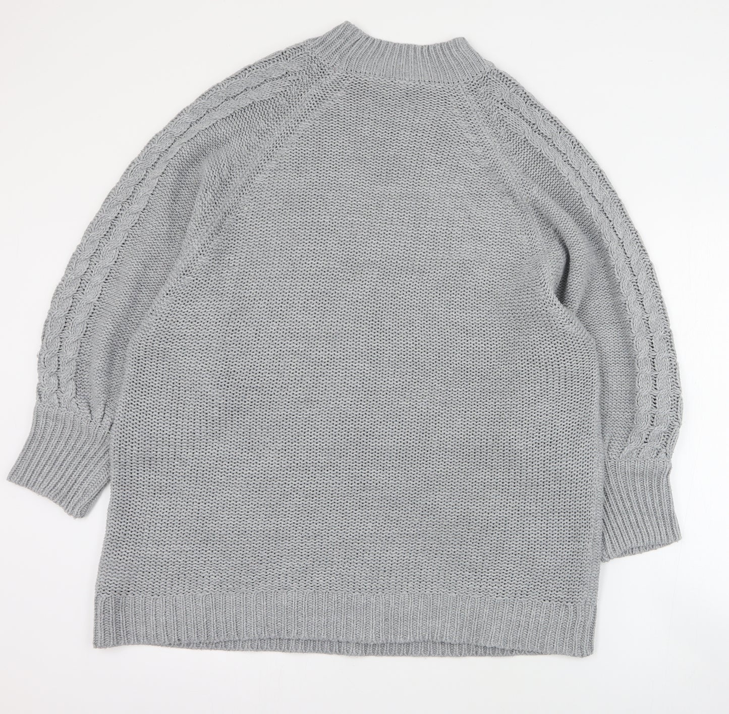 Pep&Co Womens Grey  Acrylic Jumper Dress  Size XL  Round Neck Pullover