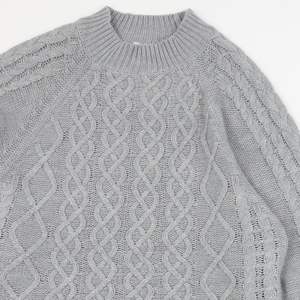 Pep&Co Womens Grey  Acrylic Jumper Dress  Size XL  Round Neck Pullover