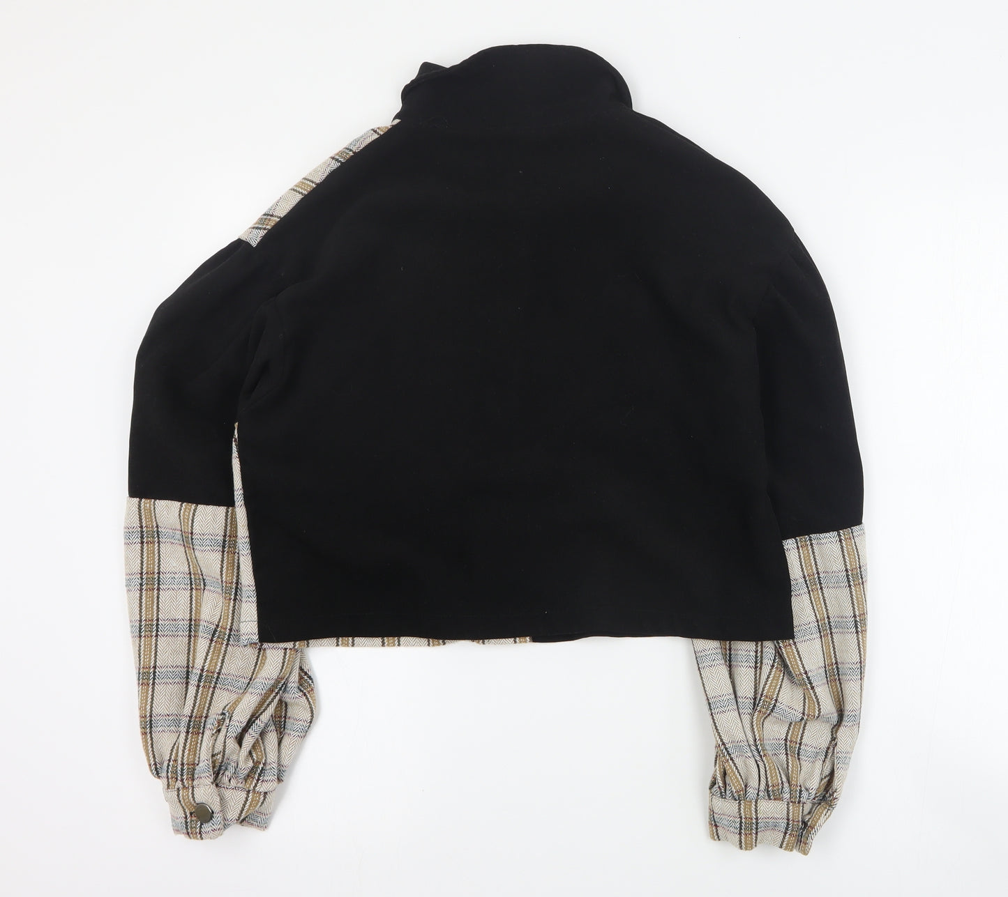 SheIn Womens Black Plaid  Jacket  Size S  Button