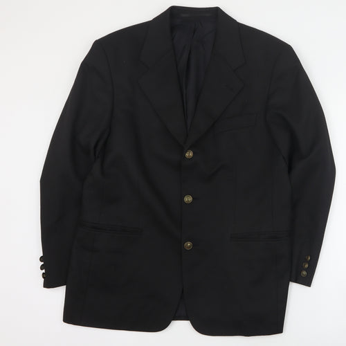 Canada Mens Black  Polyester Jacket Suit Jacket Size M