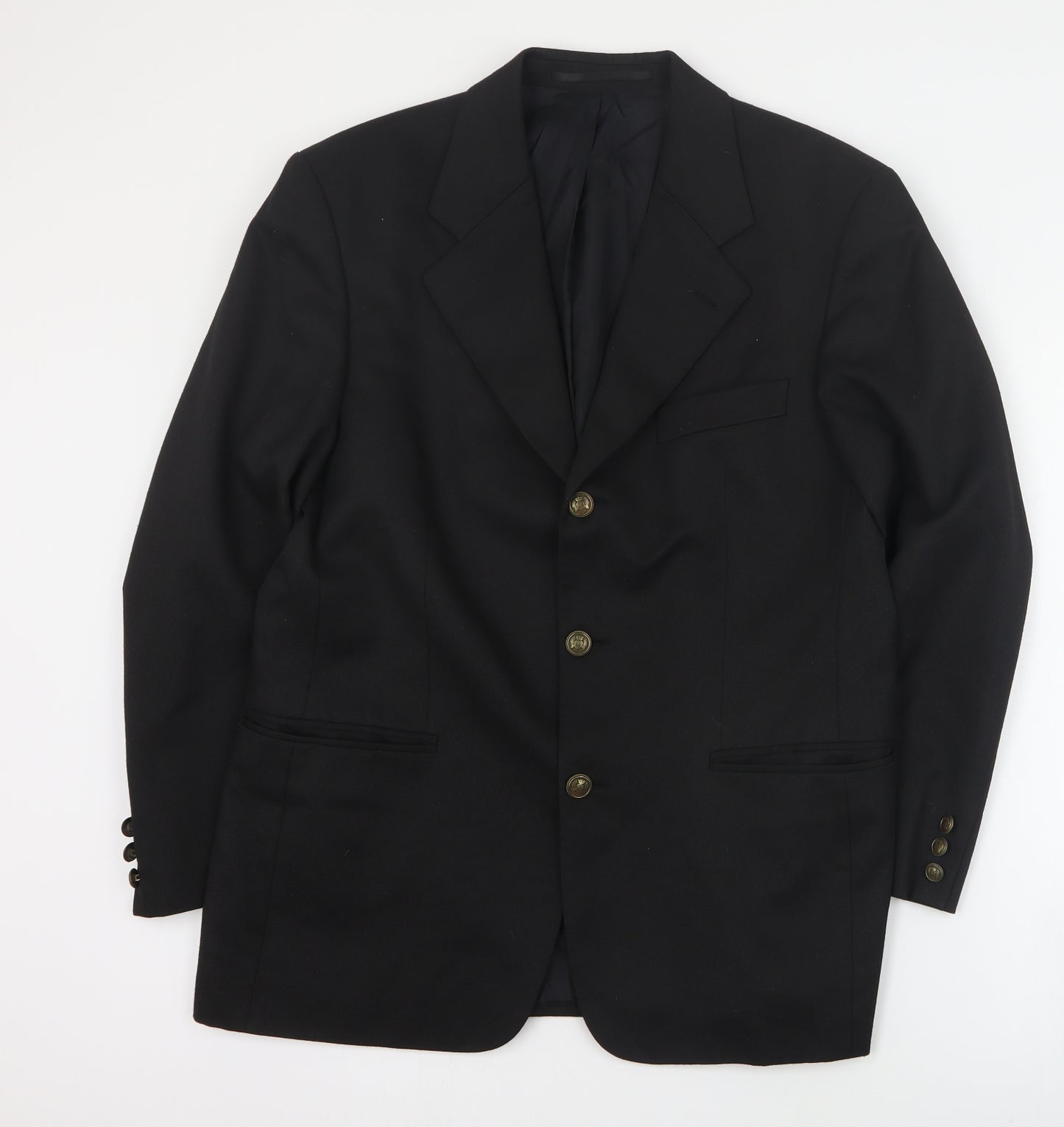 Canada Mens Black  Polyester Jacket Suit Jacket Size M