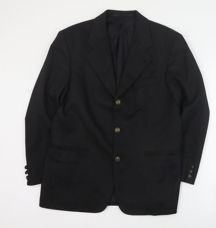 Canada Mens Black  Polyester Jacket Suit Jacket Size M