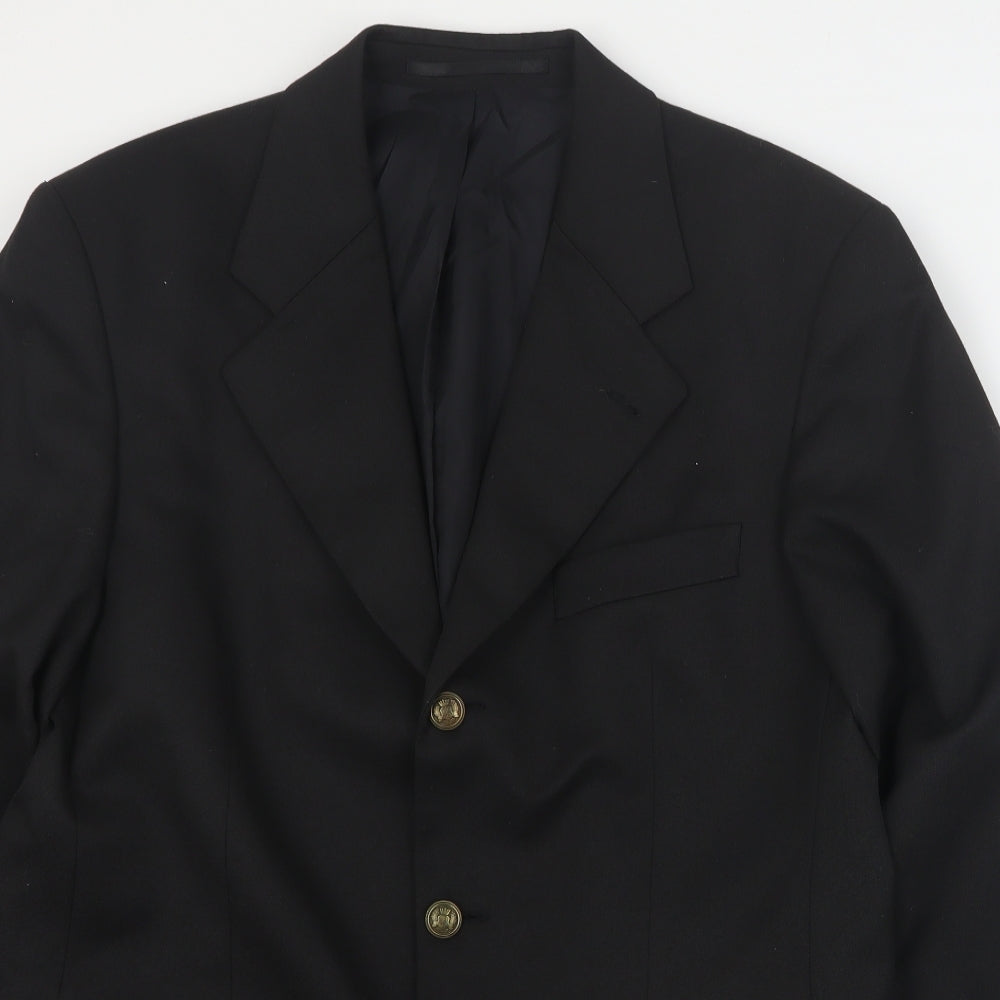 Canada Mens Black  Polyester Jacket Suit Jacket Size M