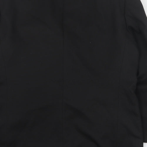 Canada Mens Black  Polyester Jacket Suit Jacket Size M