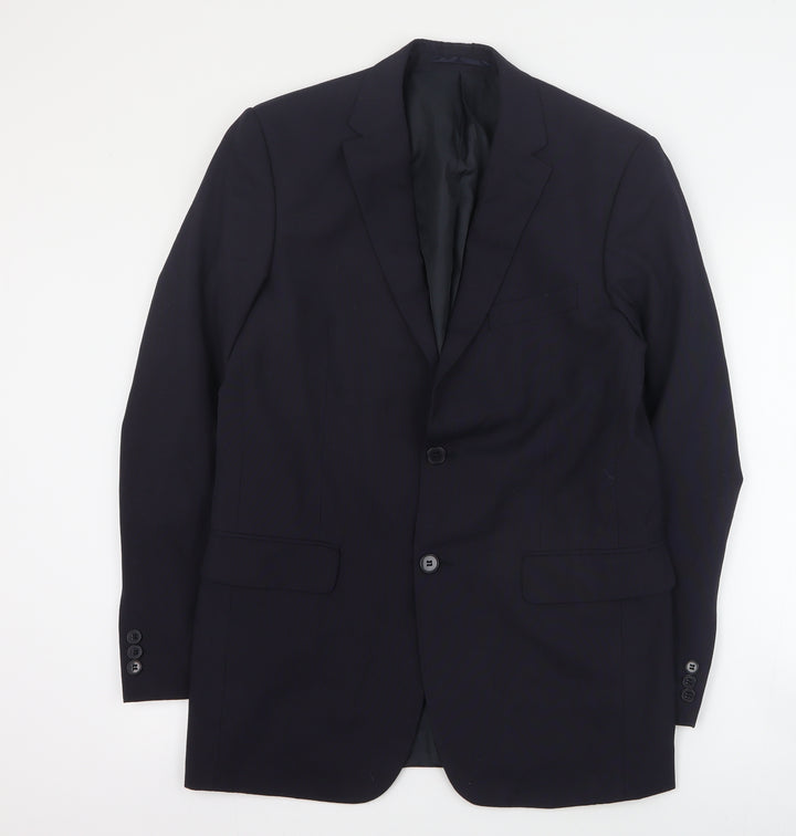 Karl Jackson Mens Blue Polyester Jacket Suit Jacket Size M