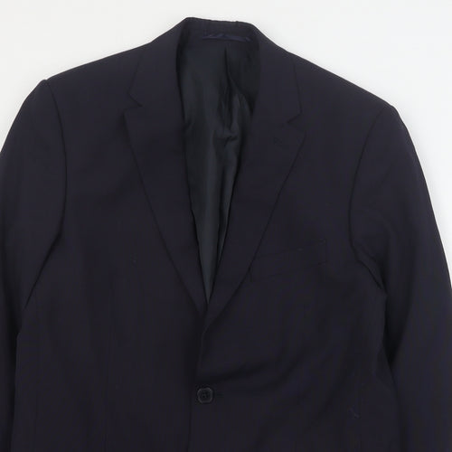 Karl Jackson Mens Blue  Polyester Jacket Suit Jacket Size M