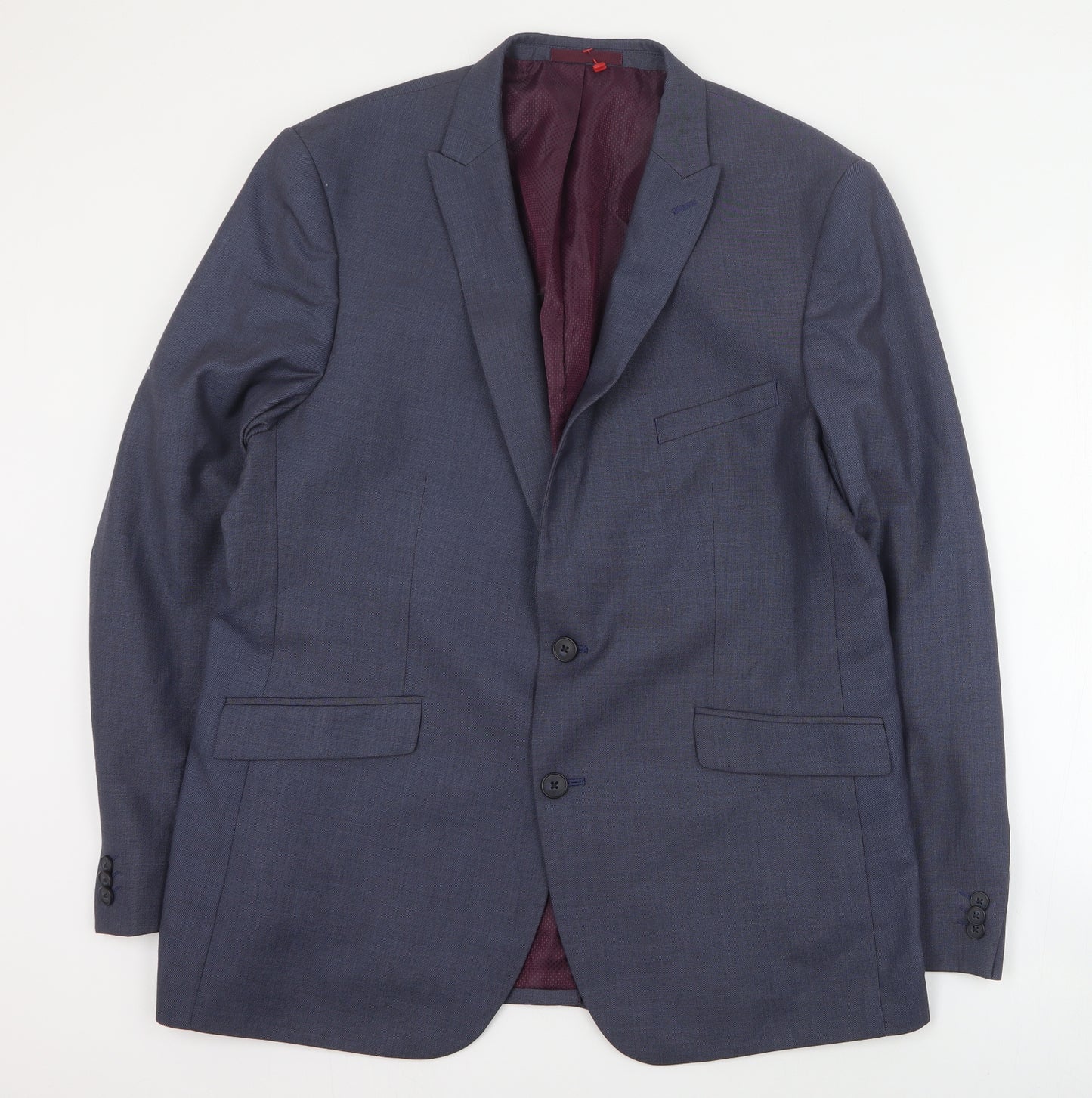 Taylor & Wright Mens Blue  Polyester Jacket Suit Jacket Size XL