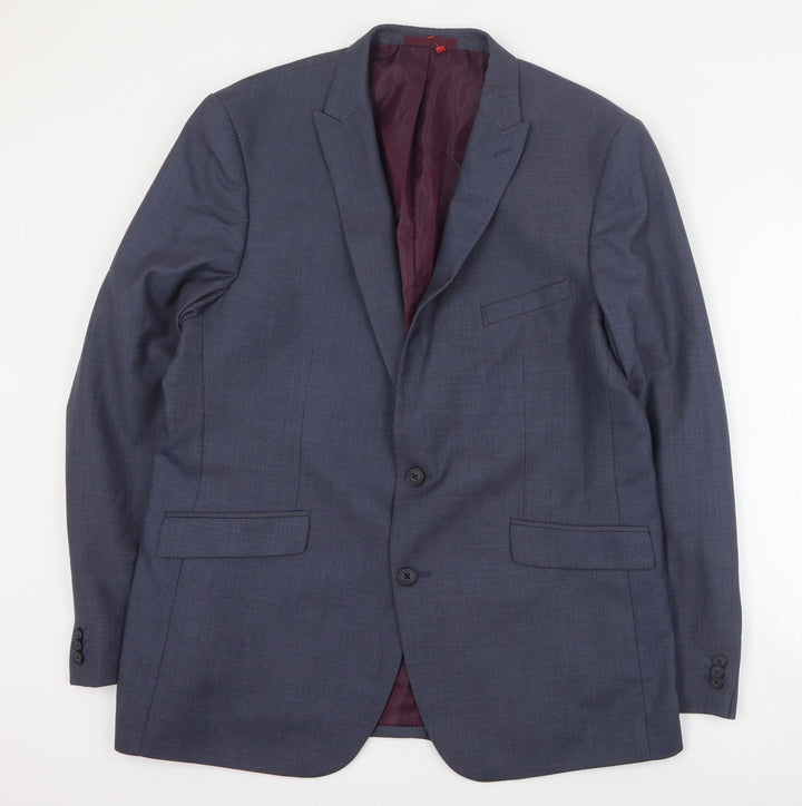 Taylor & Wright Mens Blue  Polyester Jacket Suit Jacket Size XL