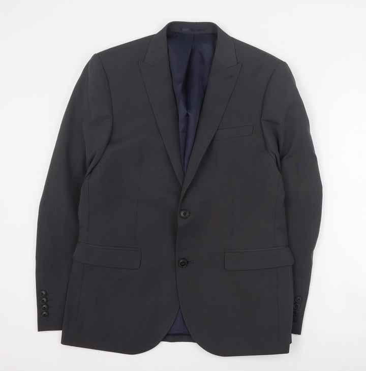 NEXT Mens Grey Polyester Jacket Suit Jacket Size L