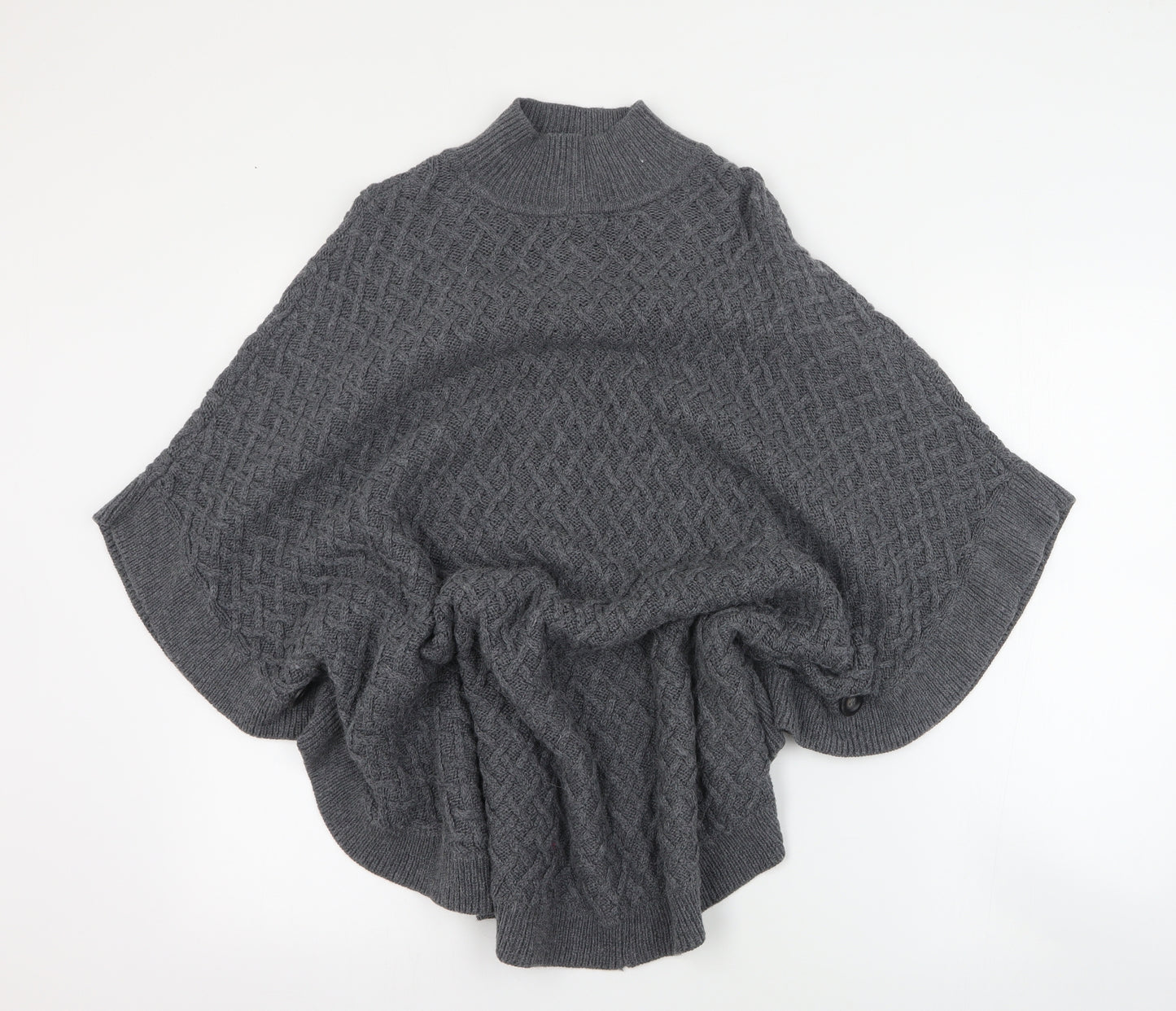 Ameryllis Womens Grey High Neck  Viscose Pullover Jumper Size M
