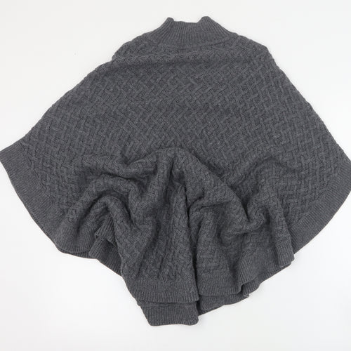 Ameryllis Womens Grey High Neck  Viscose Pullover Jumper Size M