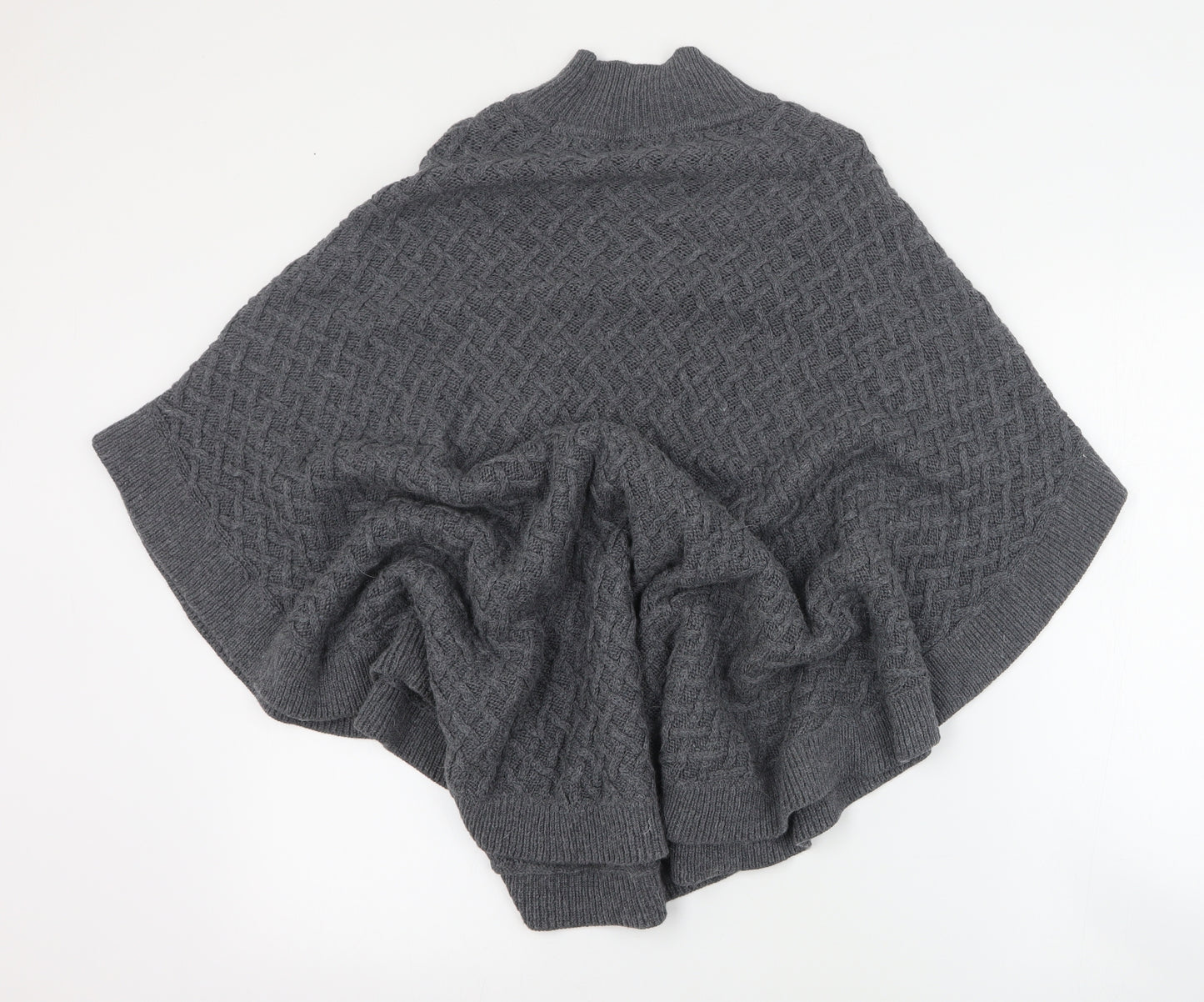 Ameryllis Womens Grey High Neck  Viscose Pullover Jumper Size M