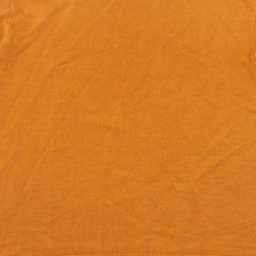 Per Una Womens Orange Round Neck  Acrylic Pullover Jumper Size S