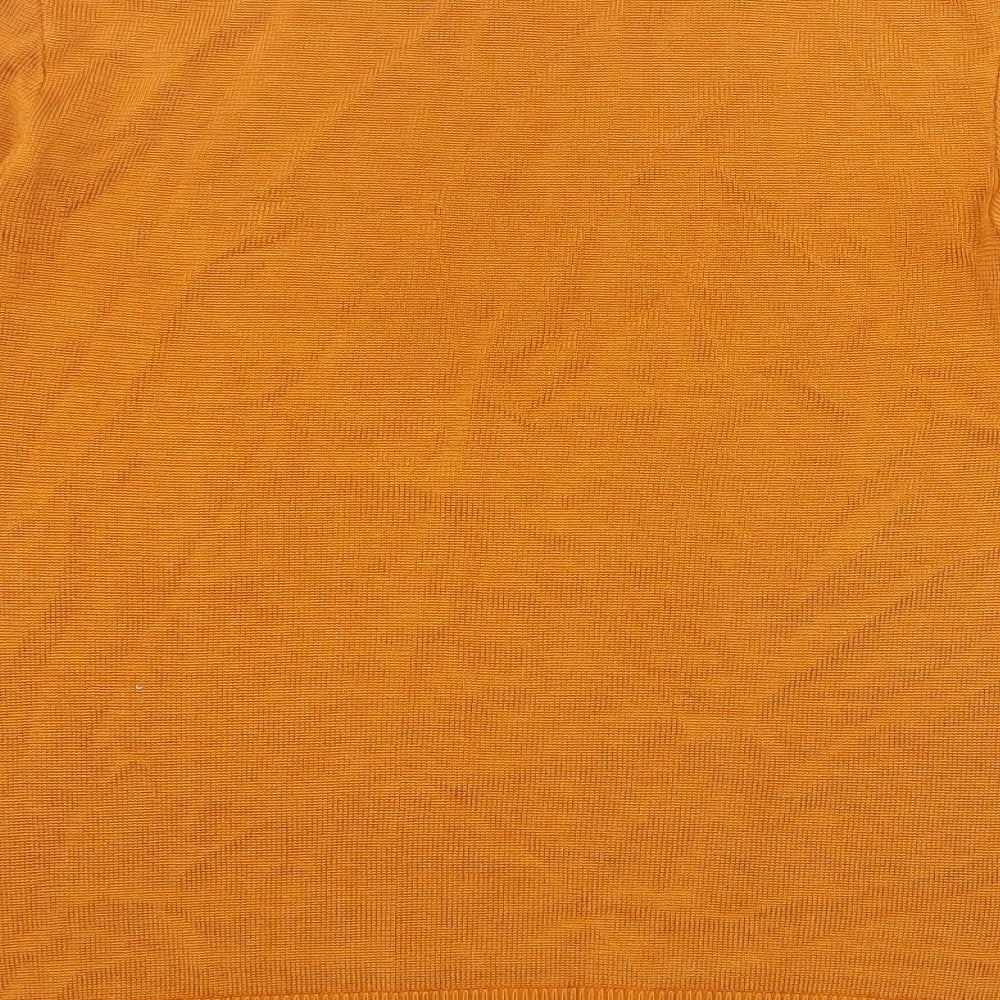 Per Una Womens Orange Round Neck  Acrylic Pullover Jumper Size S