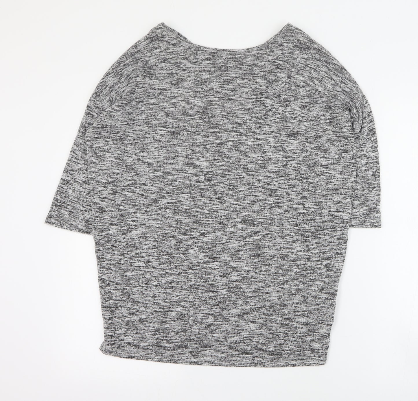 New Look Womens Grey Round Neck  Viscose Pullover Jumper Size S