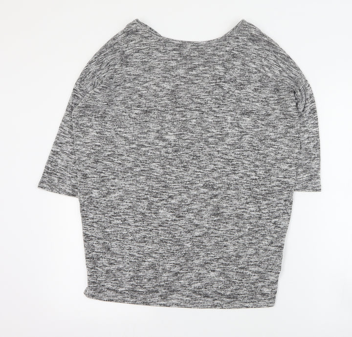 New Look Womens Grey Round Neck  Viscose Pullover Jumper Size S