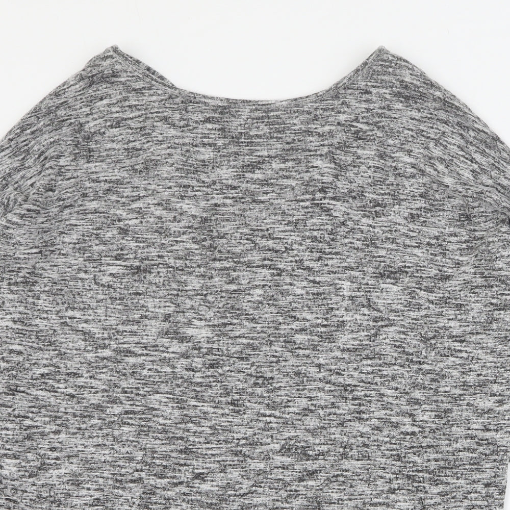 New Look Womens Grey Round Neck  Viscose Pullover Jumper Size S