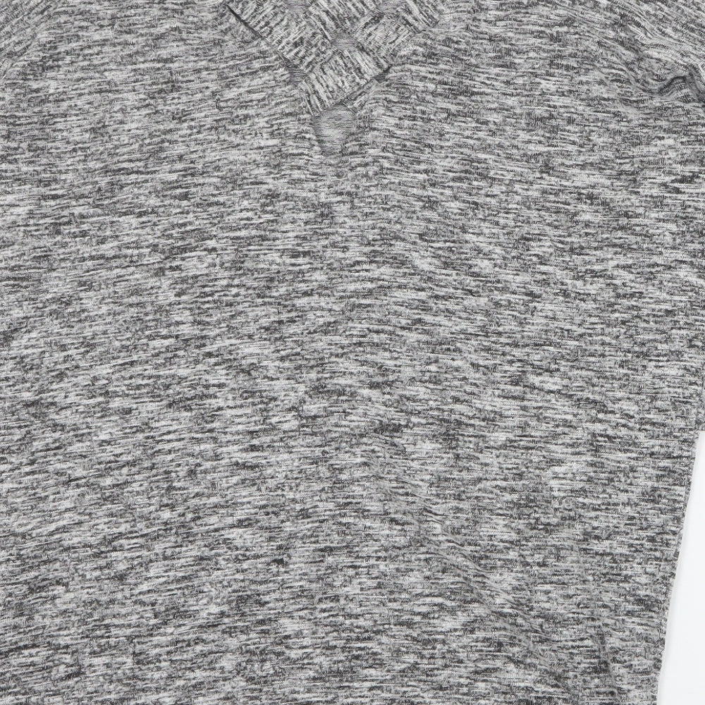 New Look Womens Grey Round Neck  Viscose Pullover Jumper Size S