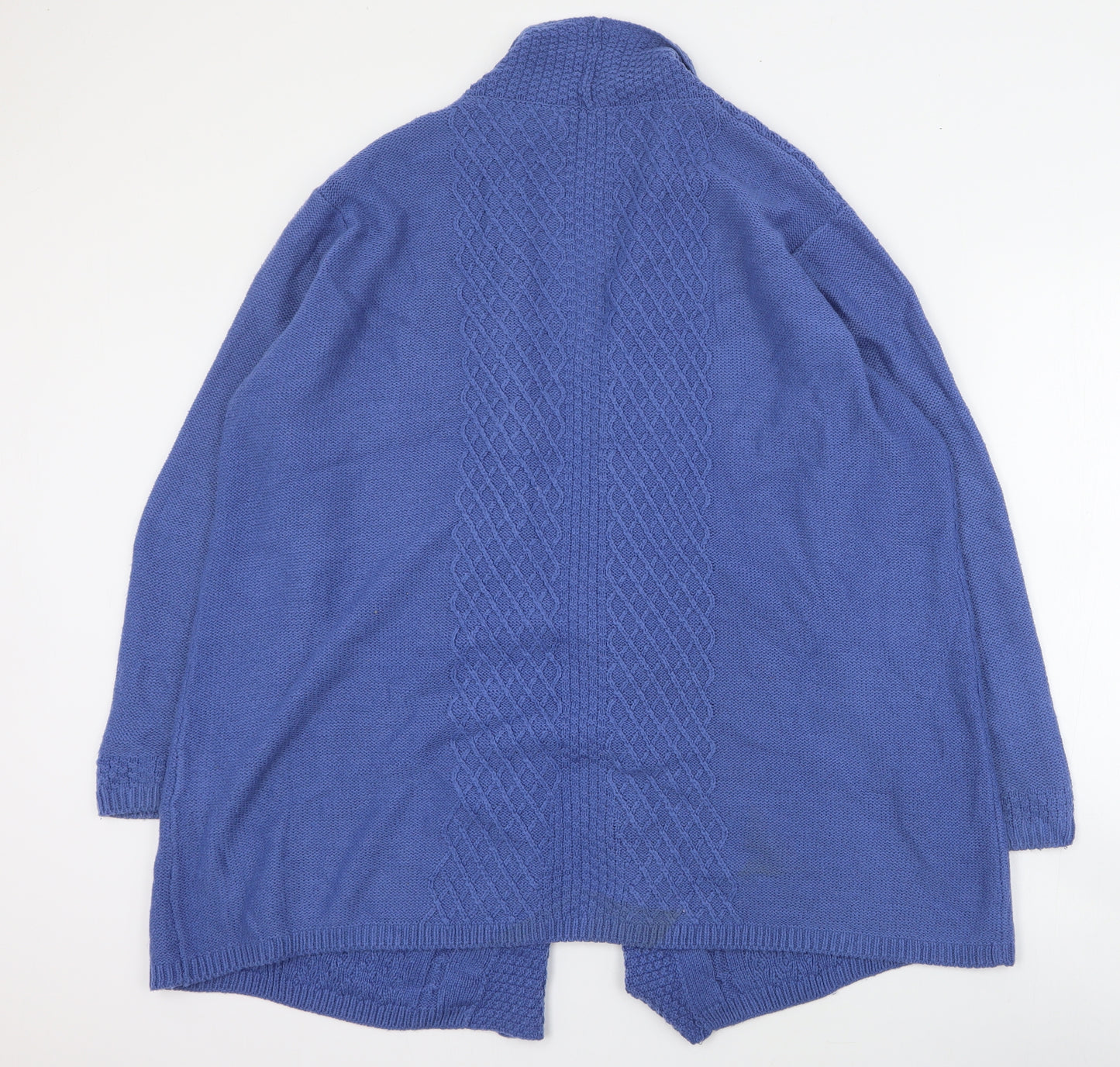 Isle Womens Blue V-Neck  Acrylic Cardigan Jumper Size XL
