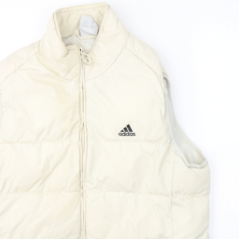 adidas Womens Ivory   Gilet Coat Size 16  Zip
