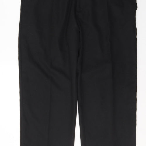 Slazenger Mens Black  Polyester Trousers  Size 37 L29 in Slim Button