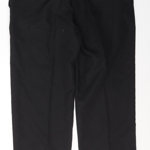 Slazenger Mens Black  Polyester Trousers  Size 37 L29 in Slim Button