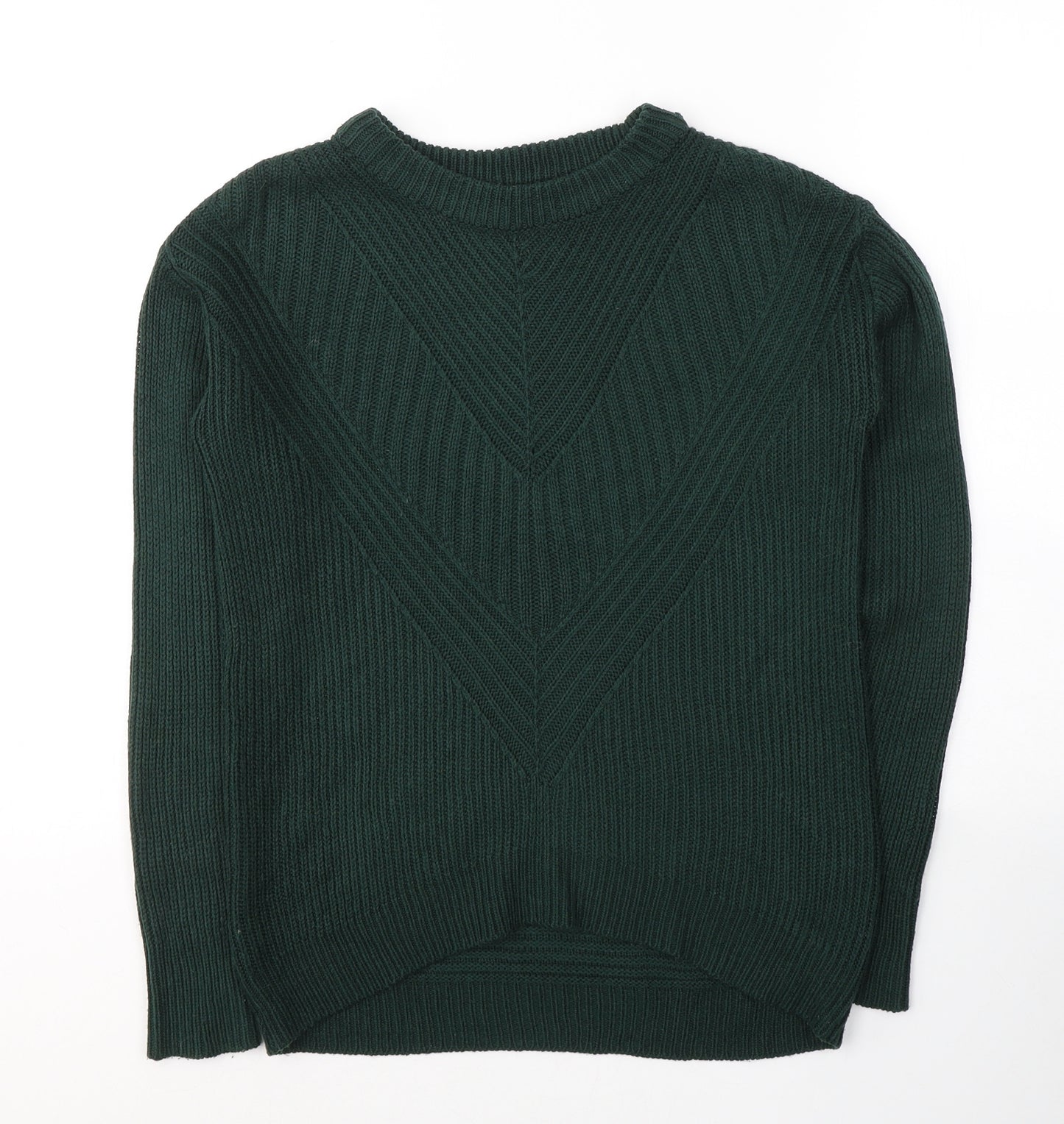 Dorothy Perkins Womens Green Round Neck  Acrylic Pullover Jumper Size 6