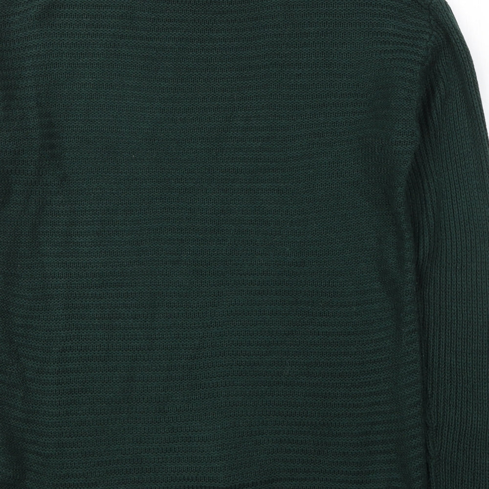 Dorothy Perkins Womens Green Round Neck  Acrylic Pullover Jumper Size 6