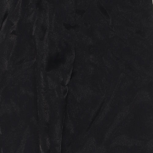 Preworn Womens Black  Viscose Trousers  Size 14 L31 in Regular Button