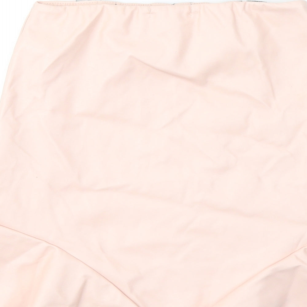 PRETTYLITTLETHING Womens Pink  Polyester Trumpet Skirt Size 6